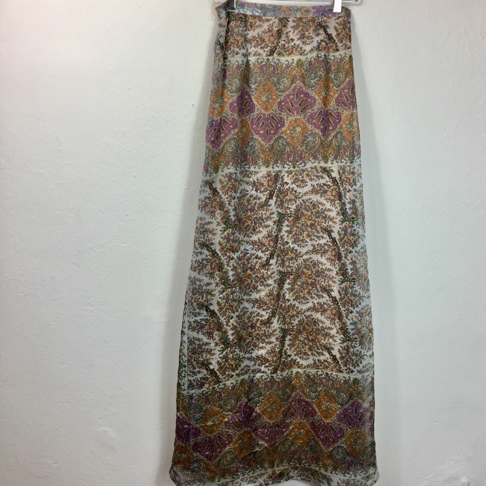 HIVE & HONEY paisley patterned maxi skirt XS